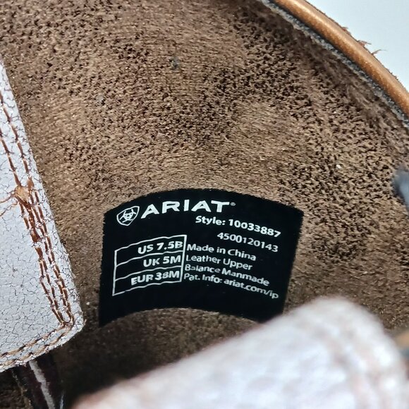 Ariat GOLDIE Western Boots Size 7.5 Distressed White NWT Cowboy Cowgirl Country - Picture 5 of 11